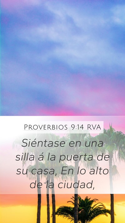Proverbios 9:14 RVA Bible Verse Image