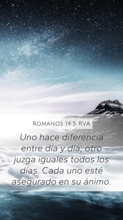 Romanos 14:5 RVA Bible Verse Image