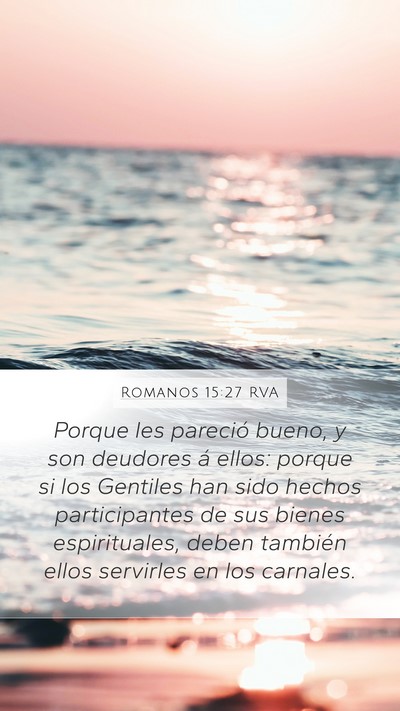 Romanos 15:27 RVA Bible Verse Image