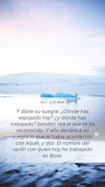 Rut 2:19 RVA Mobile Phone Wallpaper - Y díjole su suegra: ¿Dónde has espigado hoy? - Mobile Bible Verse Wallpaper