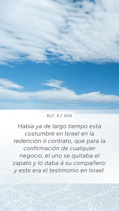 Rut 4:7 RVA Bible Verse Image