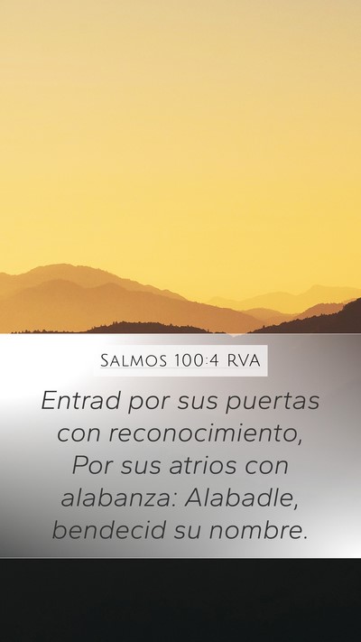 Salmos 100:4 RVA Bible Verse Image