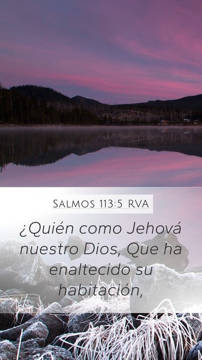 Salmos 113:5 RVA Bible Verse Image