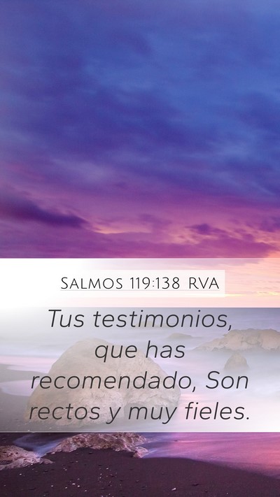 Salmos 119:138 RVA Bible Verse Image
