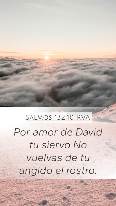 Salmos 132:10 RVA Mobile Phone Wallpaper - Por amor de David tu siervo No vuelvas de tu - Mobile Bible Verse Wallpaper