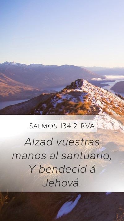Salmos 134:2 RVA Bible Verse Image