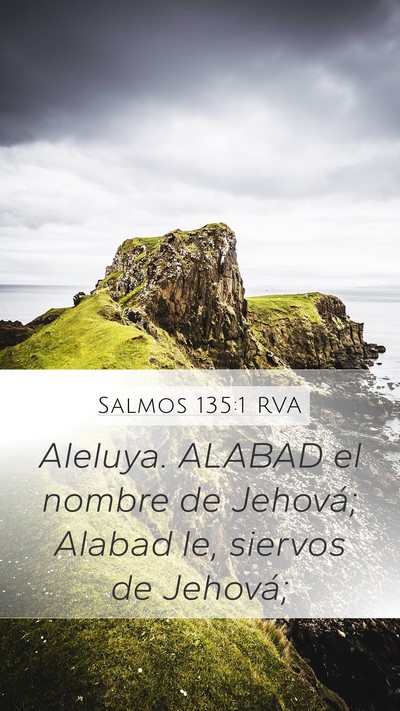 Salmos 135:1 RVA Mobile Phone Wallpaper - Aleluya. ALABAD el nombre de Jehová; Alabad le, - Mobile Bible Verse Wallpaper