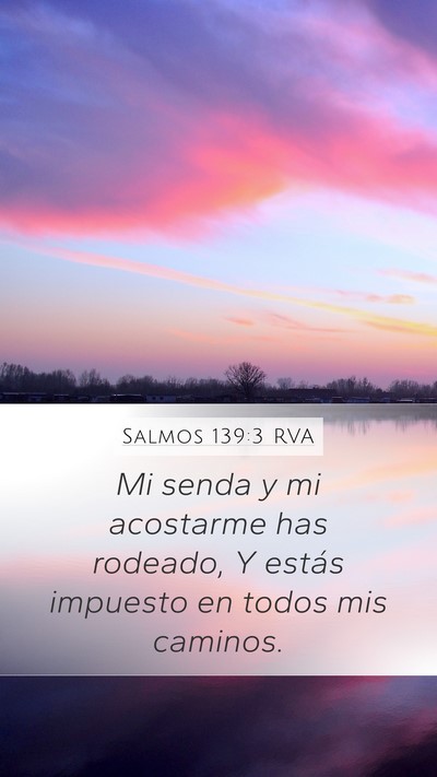 Salmos 139:3 RVA Mobile Phone Wallpaper - Mi senda y mi acostarme has rodeado, Y estás - Mobile Bible Verse Wallpaper