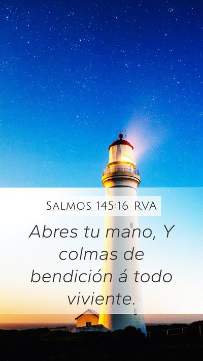 Salmos 145:16 RVA Bible Verse Image