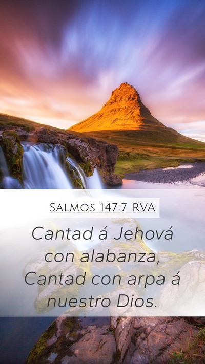 Salmos 147:7 RVA Mobile Phone Wallpaper - Cantad á Jehová con alabanza, Cantad con arpa - Mobile Bible Verse Wallpaper