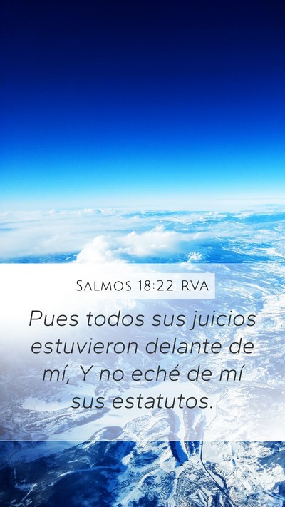 Salmos 18:22 RVA Mobile Phone Wallpaper - Pues todos sus juicios estuvieron delante de mí, - Mobile Bible Verse Wallpaper