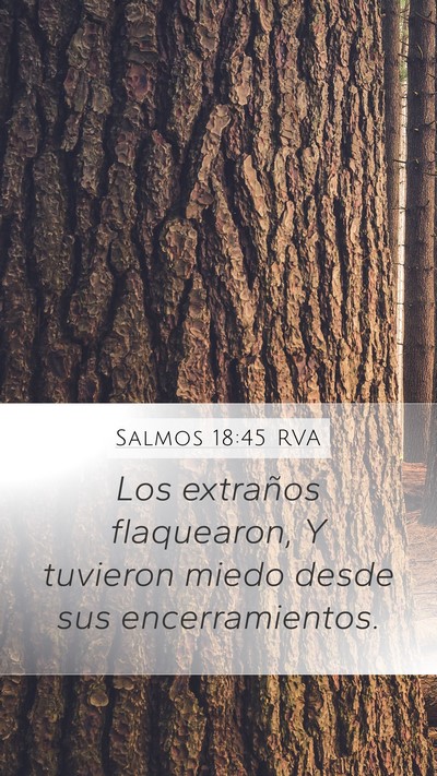 Salmos 18:45 RVA Mobile Phone Wallpaper - Los extraños flaquearon, Y tuvieron miedo desde - Mobile Bible Verse Wallpaper