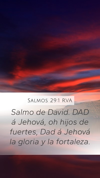 Salmos 29:1 RVA Bible Verse Image