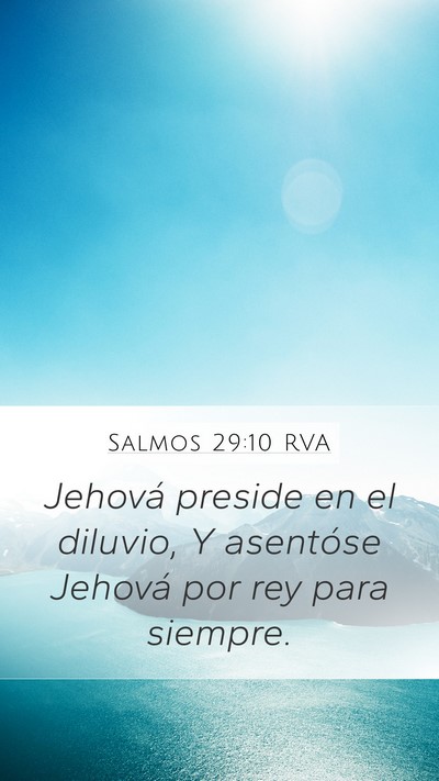 Salmos 29:10 RVA Bible Verse Image