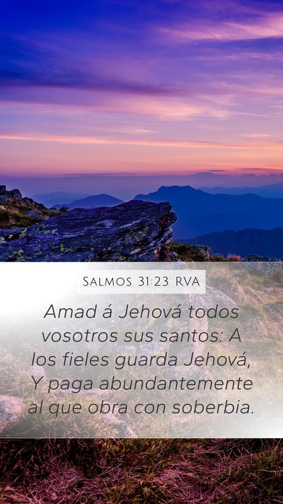 Salmos 31:23 RVA Bible Verse Image