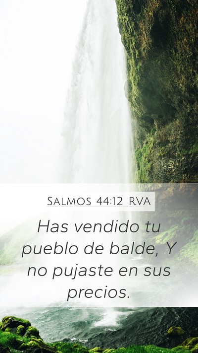 Salmos 44:12 RVA Bible Verse Image