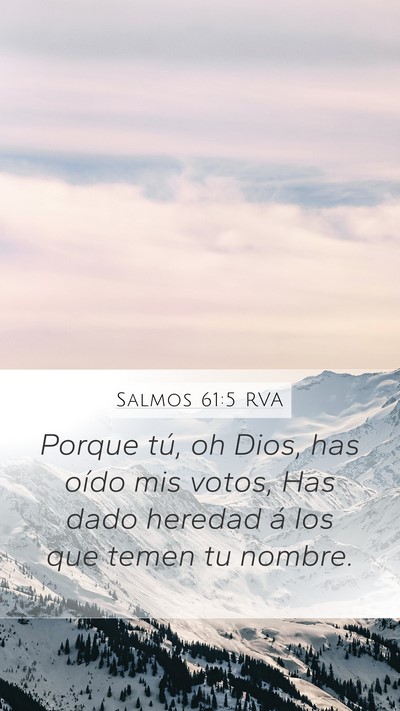 Salmos 61:5 RVA Bible Verse Image