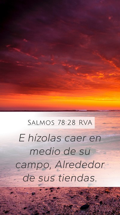 Salmos 78:28 RVA Mobile Phone Wallpaper - E hízolas caer en medio de su campo, Alrededor - Mobile Bible Verse Wallpaper