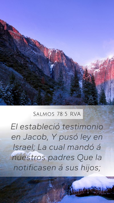 Salmos 78:5 RVA Bible Verse Image