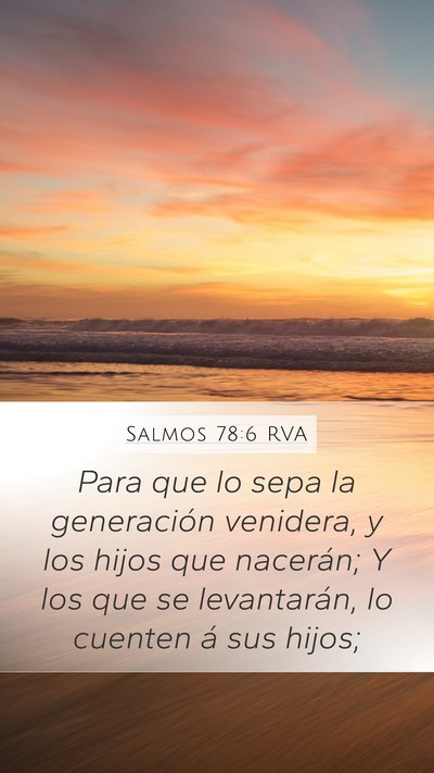 Salmos 78:6 RVA Bible Verse Image