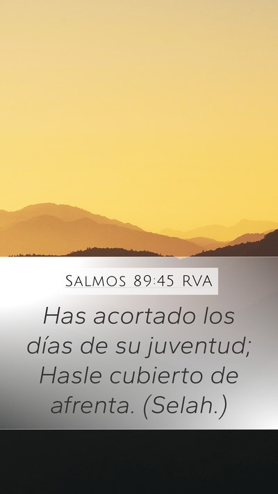 Salmos 89:45 RVA Bible Verse Image