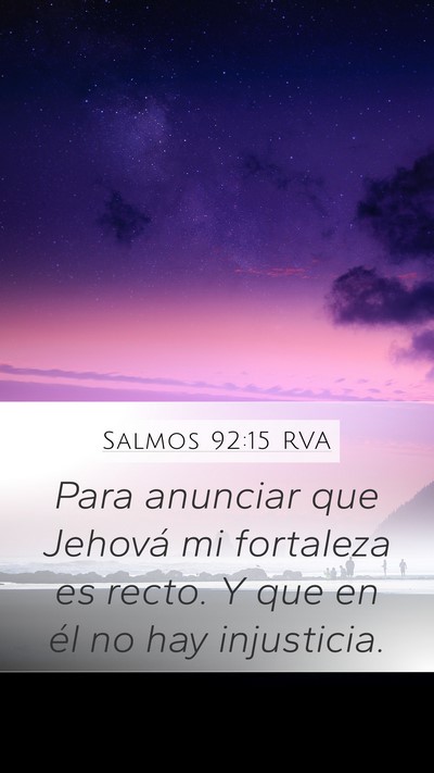 Salmos 92:15 RVA Bible Verse Image