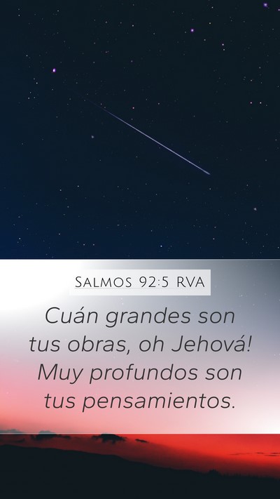 Salmos 92:5 RVA Bible Verse Image