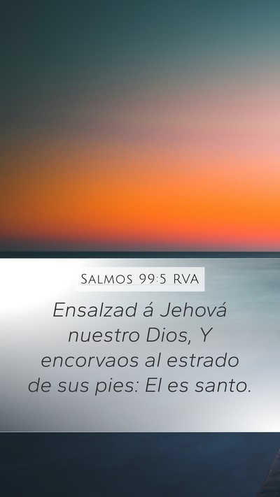 Salmos 99:5 RVA Bible Verse Image