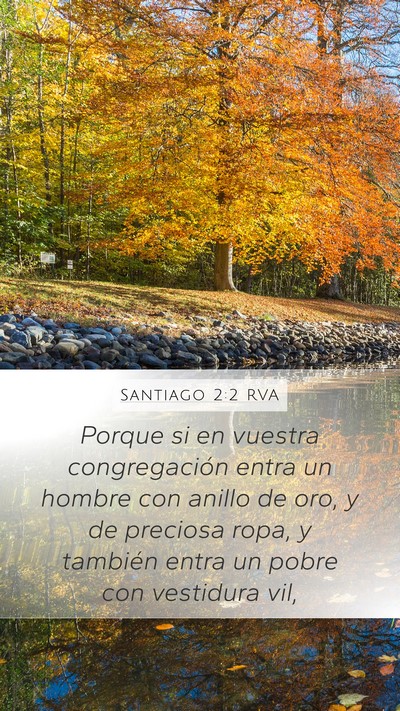Santiago 2:2 RVA Mobile Phone Wallpaper - Porque si en vuestra congregación entra un - Mobile Bible Verse Wallpaper