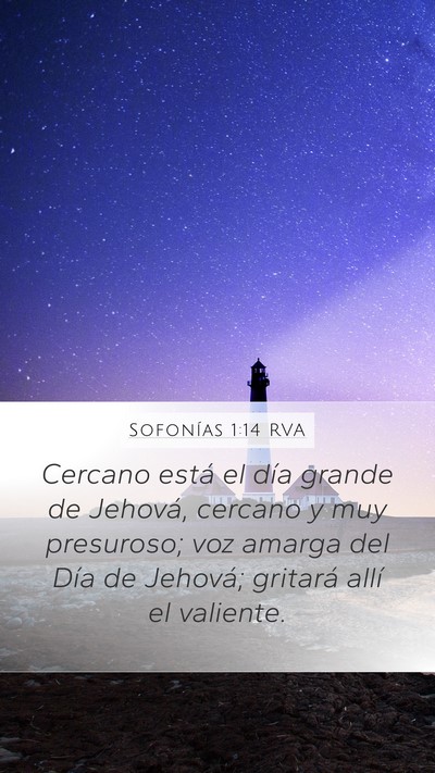 Sofonías 1:14 RVA Bible Verse Image