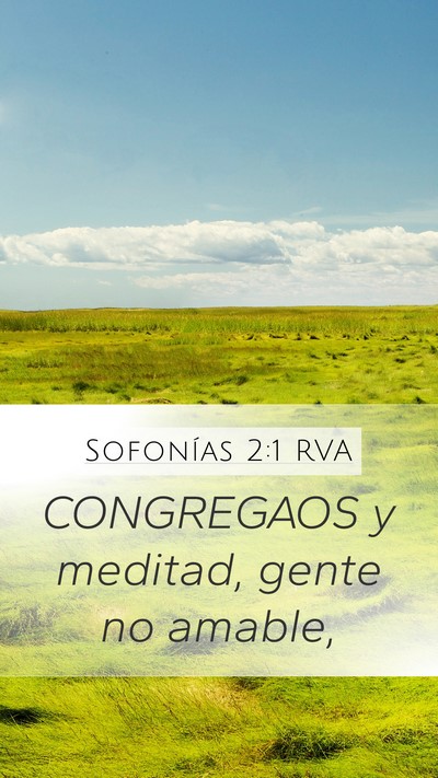 Sofonías 2:1 RVA Bible Verse Image