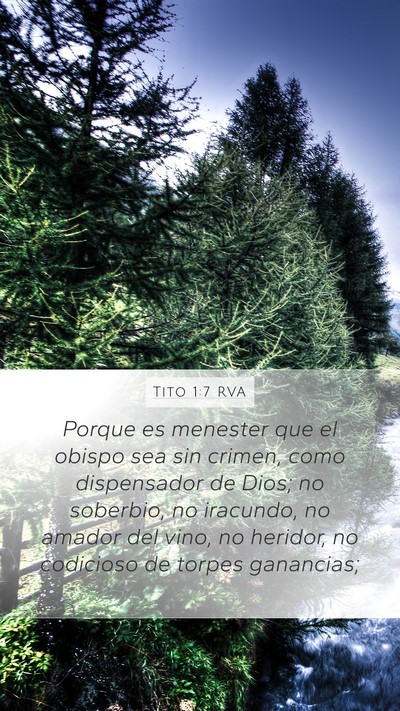 Tito 1:7 RVA Bible Verse Image