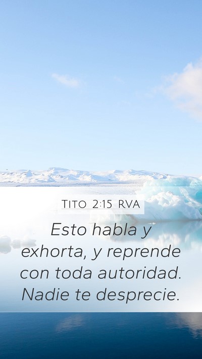 Tito 2:15 RVA Bible Verse Image