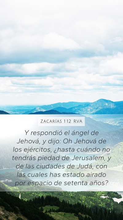 Zacarías 1:12 RVA Bible Verse Image