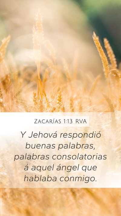 Zacarías 1:13 RVA Bible Verse Image