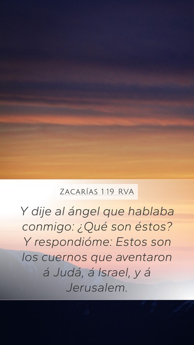 Zacarías 1:19 RVA Bible Verse Image