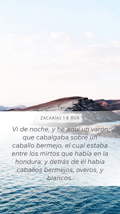 Zacarías 1:8 RVA Bible Verse Image