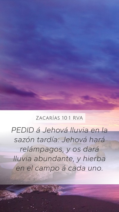 Zacarías 10:1 RVA Bible Verse Image