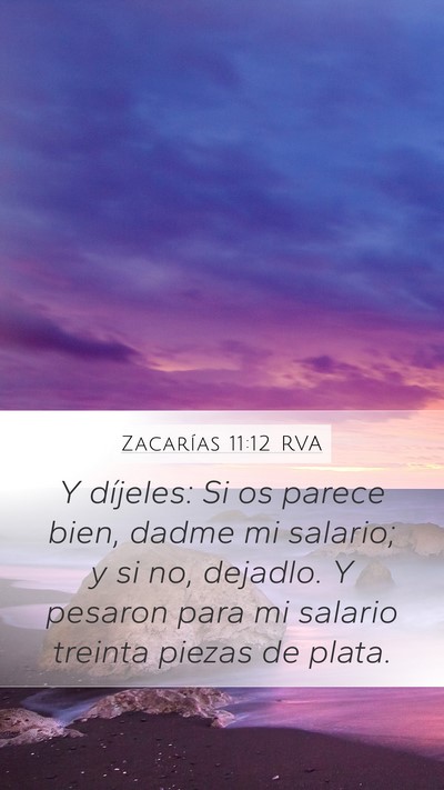 Zacarías 11:12 RVA Bible Verse Image