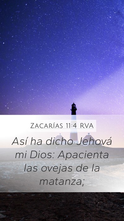 Zacarías 11:4 RVA Bible Verse Image