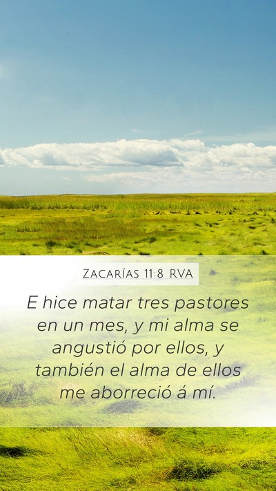 Zacarías 11:8 RVA Bible Verse Image