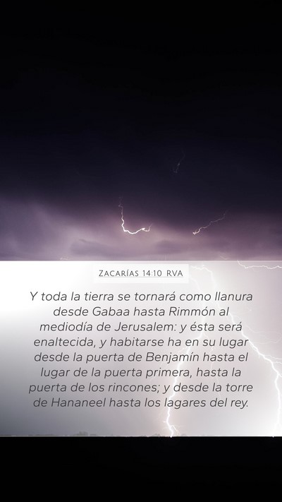 Zacarías 14:10 RVA Bible Verse Image