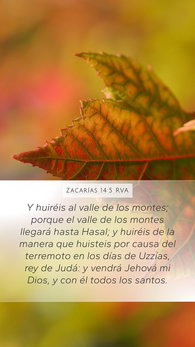 Zacarías 14:5 RVA Bible Verse Image