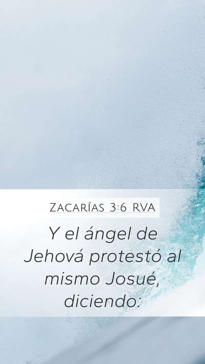 Zacarías 3:6 RVA Bible Verse Image