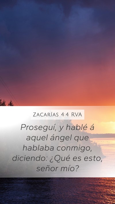 Zacarías 4:4 RVA Bible Verse Image