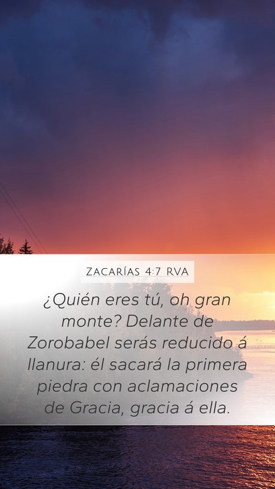 Zacarías 4:7 RVA Bible Verse Image