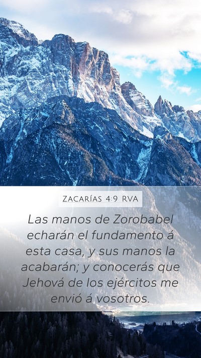 Zacarías 4:9 RVA Bible Verse Image