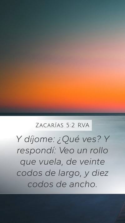 Zacarías 5:2 RVA Bible Verse Image