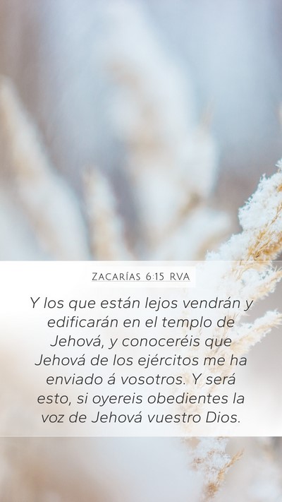 Zacarías 6:15 RVA Bible Verse Image