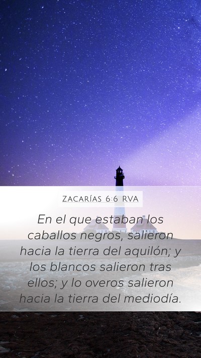Zacarías 6:6 RVA Bible Verse Image
